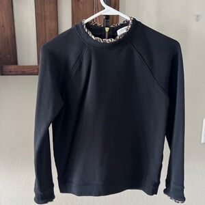 J. Crew Black Long Sleeve Crewneck Top
